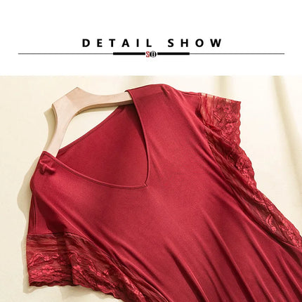 SuyaDream vestido de noche de seda para mujer de seda natural y encaje Mini vestidos sexy de vino negro camisones de verano 2021