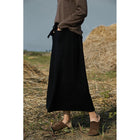 25 New arrivals women's 100% wool skirts, women's autumn and winter long loose and comfortable knit bottoming cashmere skirts, PlatiNum