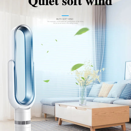 Ventilatore Freddo e Caldo con Telecomando, Senza Pale, 220V, Ultra-silenzioso, Purificatore d'Aria, Alta Qualità, Programmabile 1-9 Ore