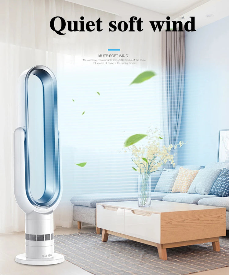 Ventilatore Freddo e Caldo con Telecomando, Senza Pale, 220V, Ultra-silenzioso, Purificatore d'Aria, Alta Qualità, Programmabile 1-9 Ore