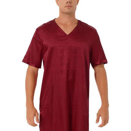 Donna uomo pigiama in raso di seta pigiameria maniche corte camicia da notte Kimono accappatoio abito da notte accappatoio camicia da notte estiva Homewear