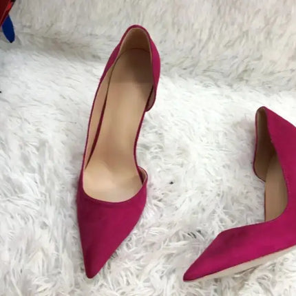 Scarpe con tacco alto a spillo da donna in pelle verniciata nuda 12CM 10CM 8CM Ritagli Punta a punta che celebra scarpe da sera per feste Taglia46 platinumshop