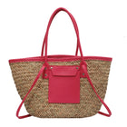Borse estive in paglia da donna di alta qualità Borse a tracolla da donna alla moda Borsa da spiaggia tote femminile di grande capacità di design