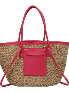 Borse estive in paglia da donna di alta qualità Borse a tracolla da donna alla moda Borsa da spiaggia tote femminile di grande capacità di design