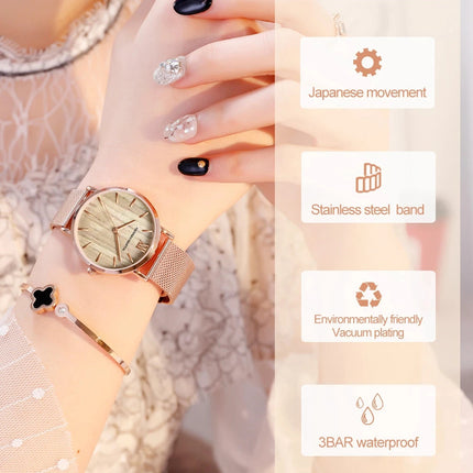 HANNAH MARTIN Movimento al quarzo giapponese in acciaio inossidabile di qualità del marchio Orologio Dropshipping da donna impermeabile da 36 mm in oro rosa completo platinumshop