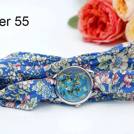 Shsby Nuovo orologio da polso in stoffa da donna Orologio da donna alla moda Orologio al quarzo argento di alta qualità Orologio da ragazza dolce Orologio in tessuto platinumshop