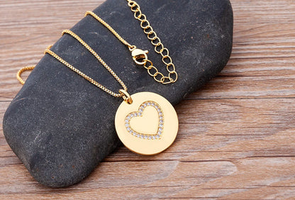 Nidin moda di lusso con zirconi cubici ciondolo a forma di cuore da donna placcato in oro collana a catena di alta qualità regalo per feste di gioielli scintillanti