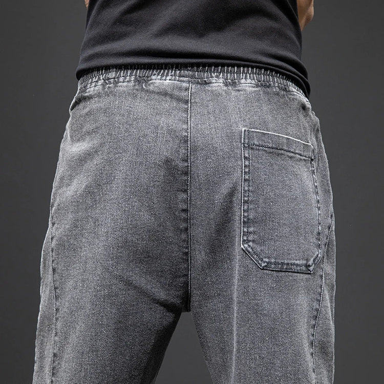 Spring Summer Black Blue Cargo Jeans Men Streetwear Denim Jogger Pants Men Baggy Harem Jean Trousers Plus Size PlatiNum