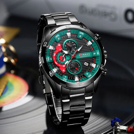 CURREN orologio da uomo orologi da uomo al quarzo sportivi di lusso delle migliori marche orologio da polso cronografo impermeabile in acciaio pieno da uomo Relogio Masculino platinumshop