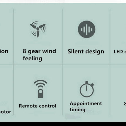 110V / 220V 18 pollici Mini ventilatore elettrico senza foglie per uso domestico funzione di temporizzazione del telecomando, ventilatore da pavimento muslimexayp