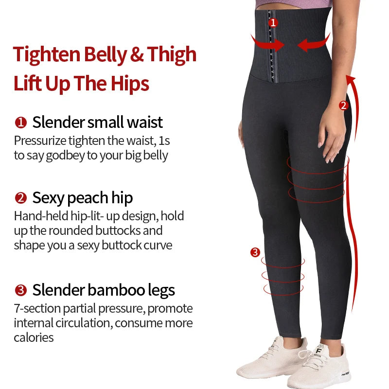 Women High Waist Fitness Leggings Tummy Control Slimming Gym Legging Butt Booty Push Up Gym Pants Legins Corset Body Shaper