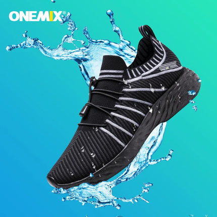 ONEMIX NUOVE Scarpe da Corsa in Offerta per Uomo, Sneakers Impermeabili e Traspiranti, Scarpe Sportive Antiscivolo da Trekking per Esterni PlatiNum