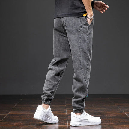 Spring Summer Black Blue Cargo Jeans Men Streetwear Denim Jogger Pants Men Baggy Harem Jean Trousers Plus Size PlatiNum