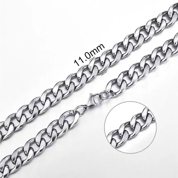 Jiayiqi 2mm-7mm Rope Chain Necklace Stainless Steel Never Fade Waterproof Choker Men Women Jewelry Silver Color Chains Gift PlatiNum