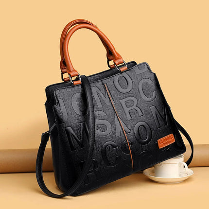 PU Leather Casual Crossbody Bags for Women Ladies Luxury Designer Tote Handbag Female Large Capacity Travel Shoulder Bag Sac PlatiNum