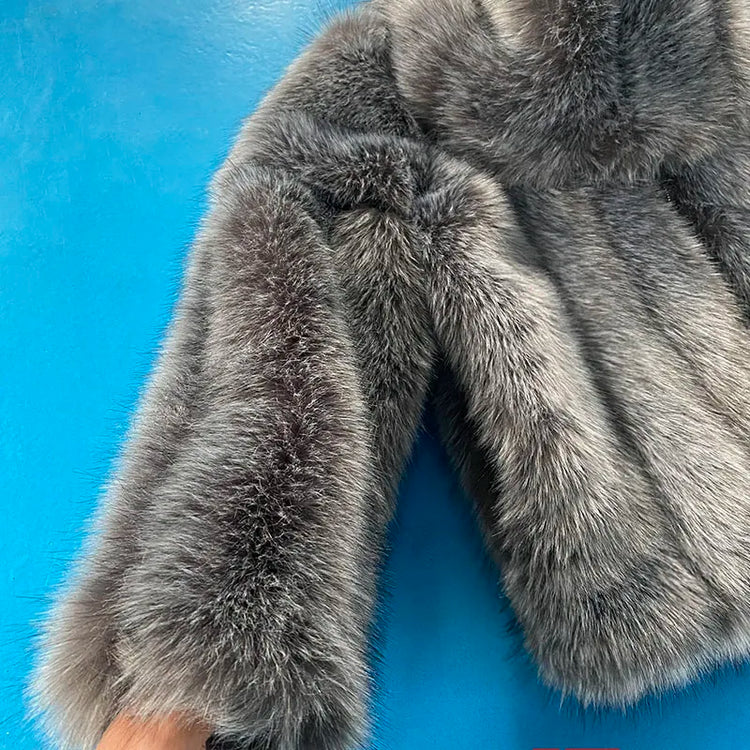 ZADORIN New Luxury Designer Faux Fur Coat Woman Hooded Zipper Furry Warm Winter Faux Fur Jacket Streetwear Fur Coats Woman Tops