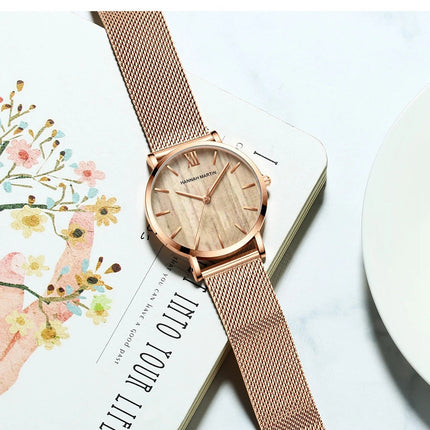 HANNAH MARTIN Movimento al quarzo giapponese in acciaio inossidabile di qualità del marchio Orologio Dropshipping da donna impermeabile da 36 mm in oro rosa completo platinumshop