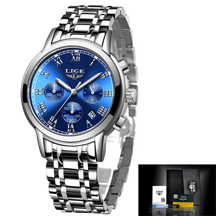 LIGE 2024 nuove donne di moda orologi da donna top brand di lusso creativo bracciale da donna in acciaio orologi orologio impermeabile al quarzo femminile platinumshop