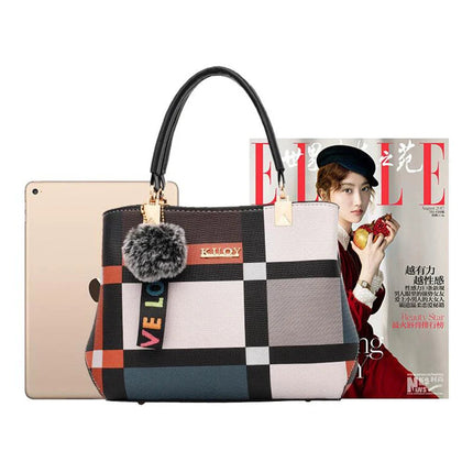 Elegant Designer Handbags Women Bags Messenger PU Leather Crossbody Bags Hairball tassen Girls Shoulder Bag Top-hand Tote Bag PlatiNum