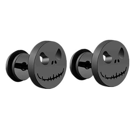 Orecchini a bottone in acciaio chirurgico Punk nero per uomo donna piccoli orecchini Vintage Hip-Hop accessori gioielli orecchini all'ingrosso platinumshop