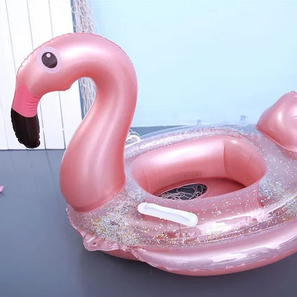 Rooxin Flamingo Nuoto Cerchio Bambino Infantile Galleggiante Piscina Anello di Nuoto Con Parasole Sedile Galleggiante Estate Spiaggia Piscina Festa Giocattoli
