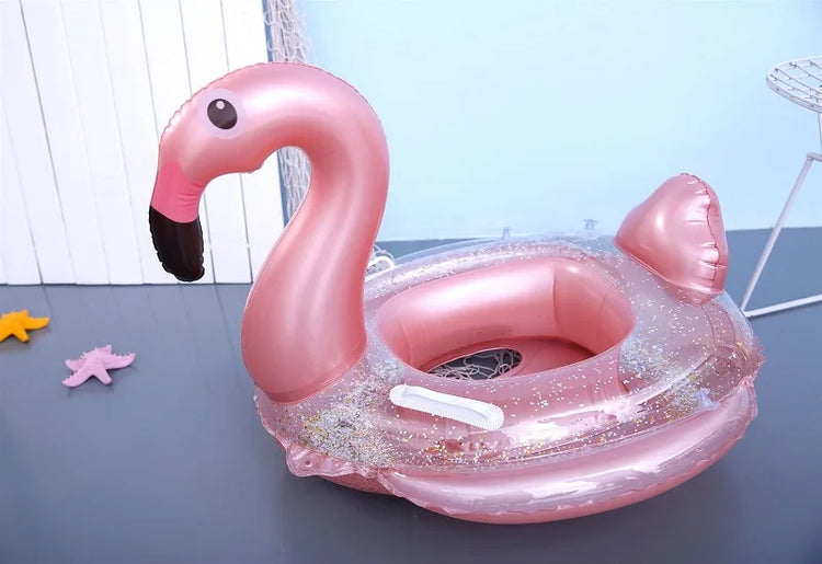 Rooxin Flamingo Nuoto Cerchio Bambino Infantile Galleggiante Piscina Anello di Nuoto Con Parasole Sedile Galleggiante Estate Spiaggia Piscina Festa Giocattoli
