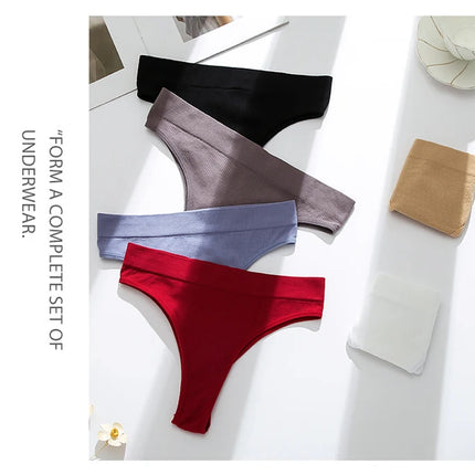 CINOON Women Seamless Ribbed Bra Set Wireless Deep V Bralette Top Panties Two Piece Lingerie Set Sport Fitness Underwear