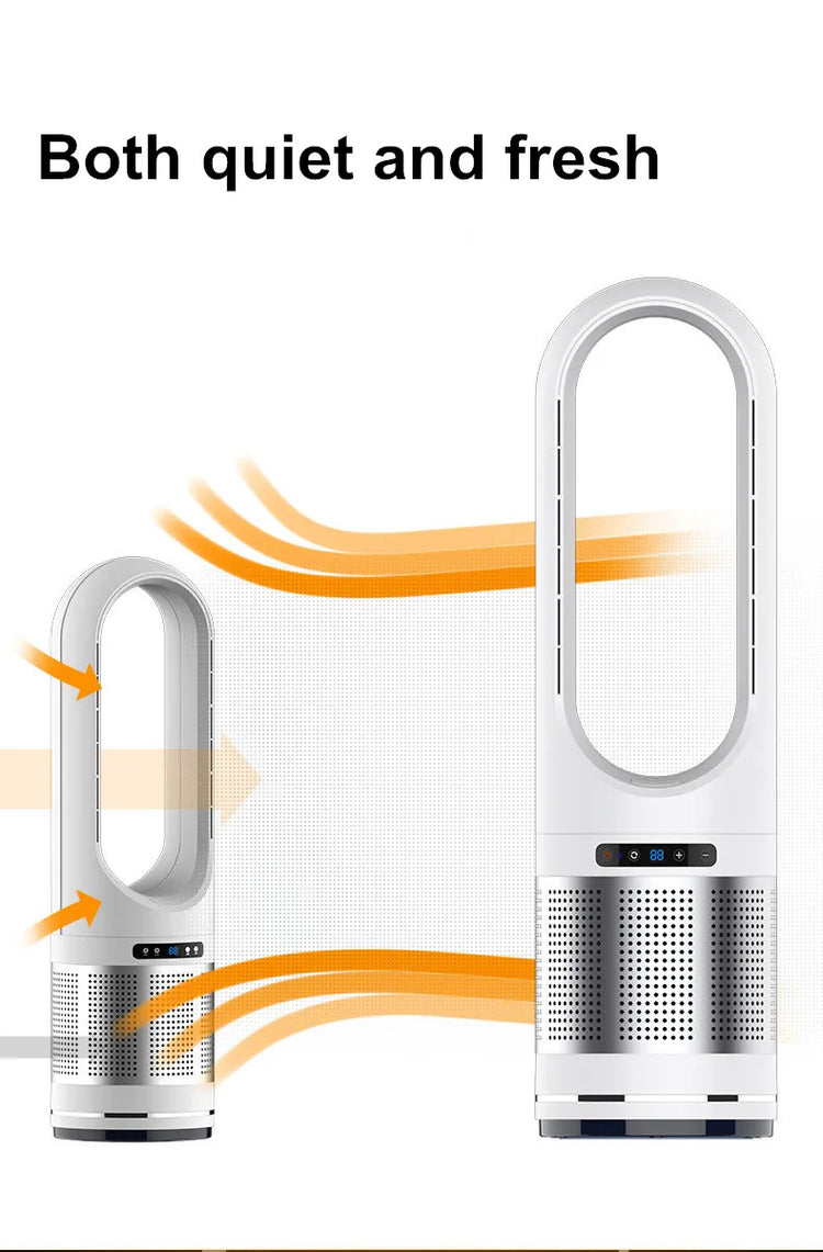 Ventilatore da 46 pollici Ventilatore da pavimento intelligente con vento caldo e freddo Ventilatore da pavimento per la casa Ventilatore di raffreddamento con circolatore d'aria con telecomando silenzioso