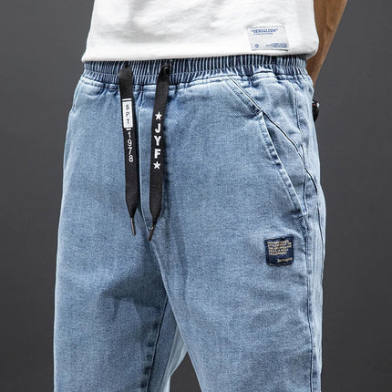 Spring Summer Black Blue Cargo Jeans Men Streetwear Denim Jogger Pants Men Baggy Harem Jean Trousers Plus Size PlatiNum