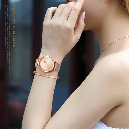 HANNAH MARTIN Movimento al quarzo giapponese in acciaio inossidabile di qualità del marchio Orologio Dropshipping da donna impermeabile da 36 mm in oro rosa completo platinumshop