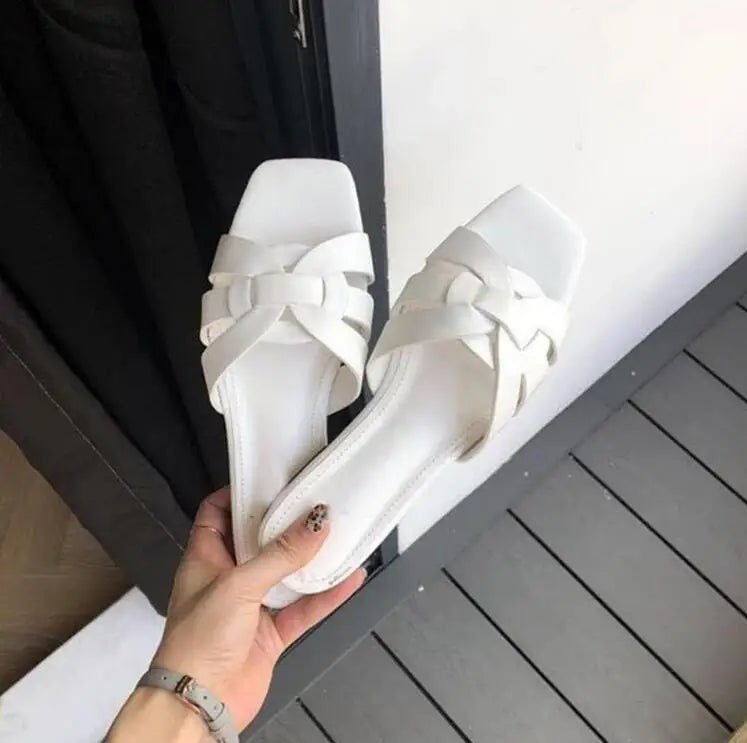 Nuove donne di arrivo Pantofole estive Presentazioni aziende produttrici giochi Open Toe Scarpe casual piatte Sandalo per il tempo libero Infradito da spiaggia femminile Big Size 41 42 43 - platinumshop