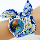Shsby Nuovo orologio da polso in stoffa da donna Orologio da donna alla moda Orologio al quarzo argento di alta qualità Orologio da ragazza dolce Orologio in tessuto platinumshop