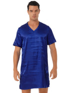 Donna uomo pigiama in raso di seta pigiameria maniche corte camicia da notte Kimono accappatoio abito da notte accappatoio camicia da notte estiva Homewear