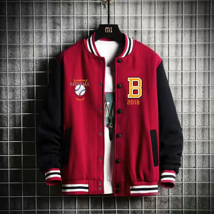 Supzoom New Arrival Letter Rib Sleeve Cotton Fashion Logo Single Breasted Casual Bomber Baseball Jacket Loose Cardigan Coat