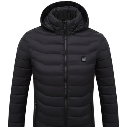 Men Heated Jacket USB Winter Outdoor Electric Heating Male Bobojaco Warm Sprots Thermal Coat Clothing Heatable Men's Parka