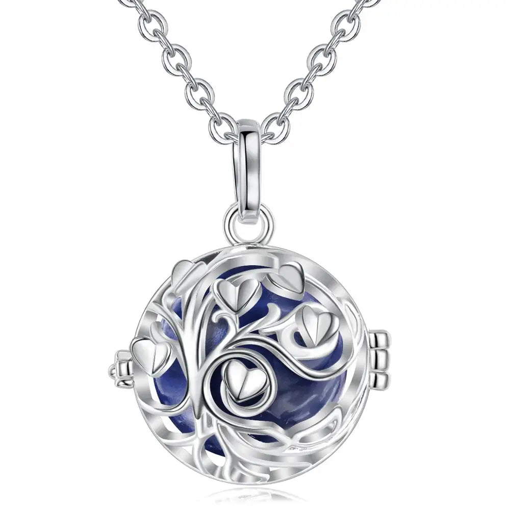 Eudora Gravidanza Bola Harmony Palla Ciondolo Albero della Vita Gabbia Fit Carillon Campana Collana con Sfera per Mamma Incinta Regalo con Scatola K411N20