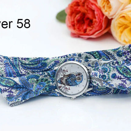 Shsby Nuovo orologio da polso in stoffa da donna Orologio da donna alla moda Orologio al quarzo argento di alta qualità Orologio da ragazza dolce Orologio in tessuto platinumshop