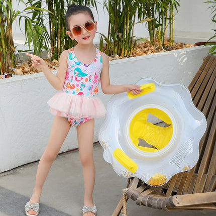 Rooxin Flamingo Nuoto Cerchio Bambino Infantile Galleggiante Piscina Anello di Nuoto Con Parasole Sedile Galleggiante Estate Spiaggia Piscina Festa Giocattoli