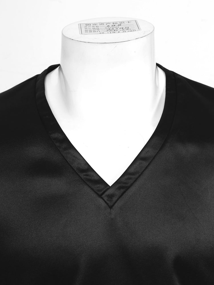 Donna uomo pigiama in raso di seta pigiameria maniche corte camicia da notte Kimono accappatoio abito da notte accappatoio camicia da notte estiva Homewear