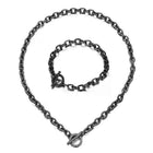 Set di gioielli con ginocchiera in acciaio inossidabile di nuovo stile per uomo e donna, set di bracciali e collane con catena a maglie platinumshop