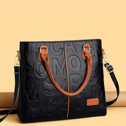 PU Leather Casual Crossbody Bags for Women Ladies Luxury Designer Tote Handbag Female Large Capacity Travel Shoulder Bag Sac PlatiNum