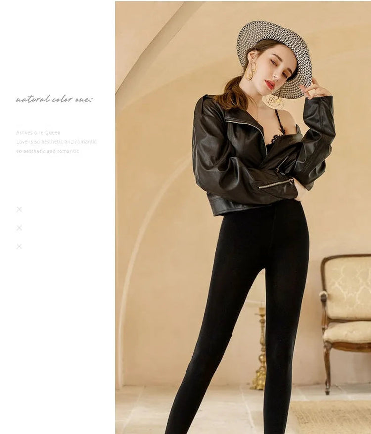 Winter Leggings For Women Warm Leggins Solid Color Velvet Leggins High Waist Leggings Stretchy Leggings dropshipping PlatiNum