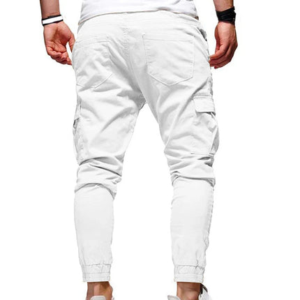 Men's Oversize Pants 2025 New Casual Solid Cargo Pants Men Trousers Drawstring Elastic Waist Joggers Men Sweatpants Streetwear