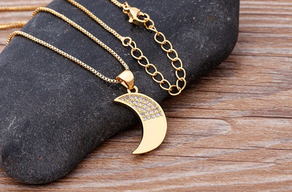 Nidin moda di lusso con zirconi cubici ciondolo a forma di cuore da donna placcato in oro collana a catena di alta qualità regalo per feste di gioielli scintillanti