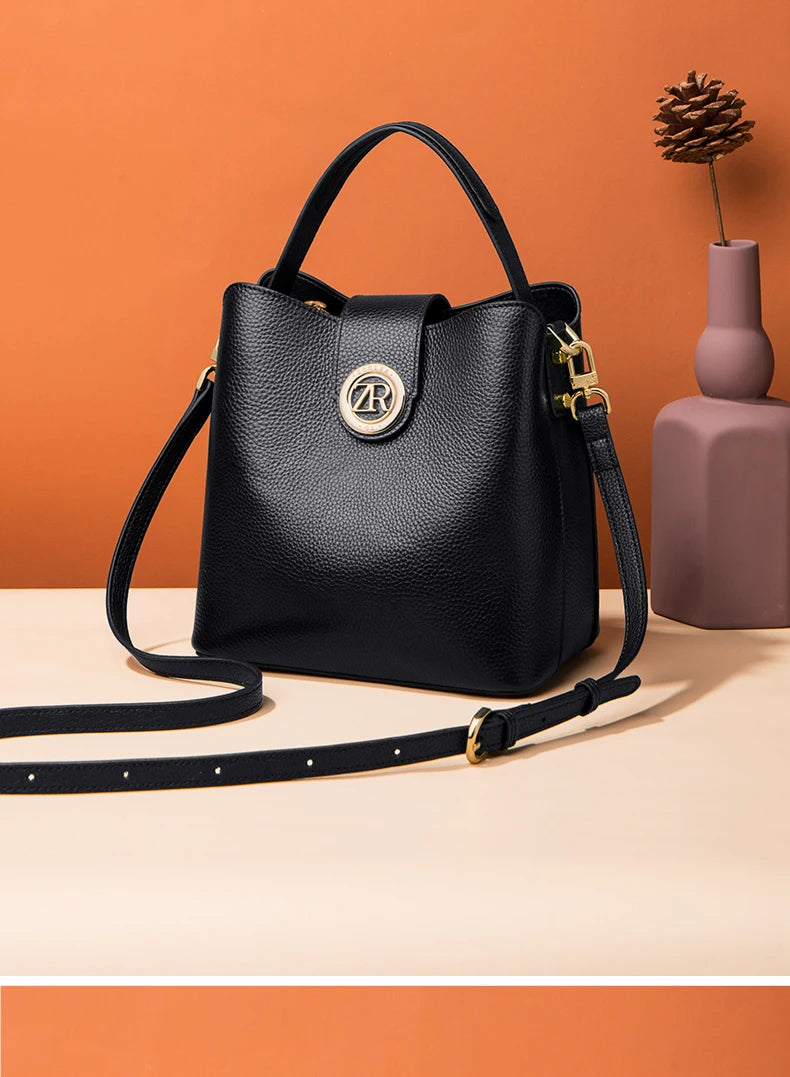 ZOOLER Full Genuine Leather Shoulder Bags Tote Bags Luxury Women Trendy Handbag Totally Skin Fashion Top Handle Purses #WG385