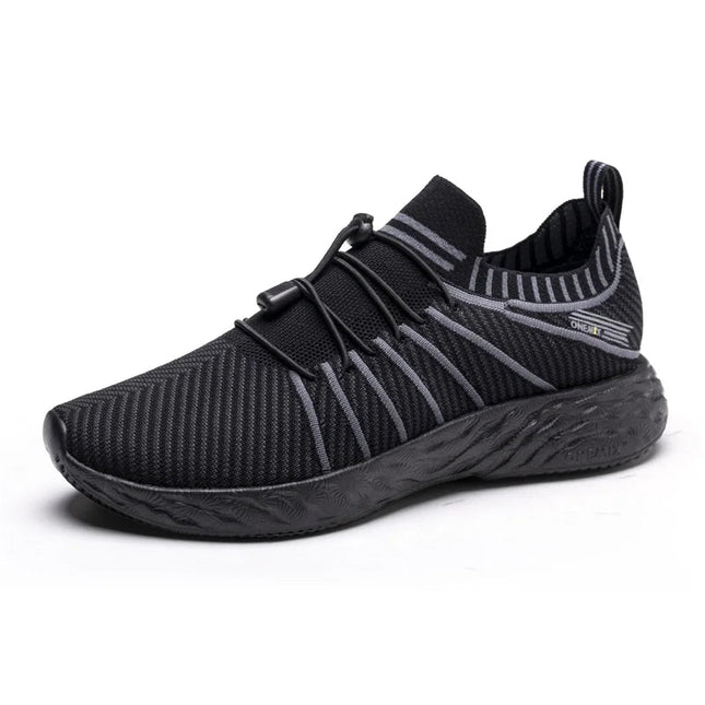 ONEMIX 2025 Nuove scarpe da corsa nere per uomo Sneakers da allenamento traspiranti impermeabili Scarpe sportive da trekking antiscivolo per esterni maschili PlatiNum