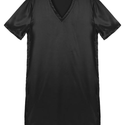 Donna uomo pigiama in raso di seta pigiameria maniche corte camicia da notte Kimono accappatoio abito da notte accappatoio camicia da notte estiva Homewear