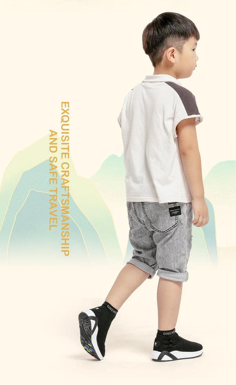 ONEMIX Bambini Scarpe Da Ginnastica di Moda per le Ragazze Dei Ragazzi Della Maglia Scarpe Da Tennis Respirabili di Sport Runningg Scarpe Bambini Casual Scarpe Basse Da Passeggio PlatiNum