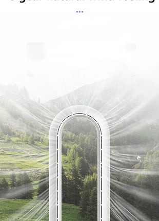 110V / 220V 18 pollici Mini ventilatore elettrico senza foglie per uso domestico funzione di temporizzazione del telecomando, ventilatore da pavimento muslimexayp