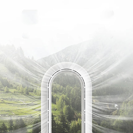 110V / 220V 18 pollici Mini ventilatore elettrico senza foglie per uso domestico funzione di temporizzazione del telecomando, ventilatore da pavimento muslimexayp